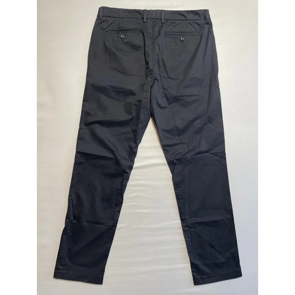 Nwt Quince Men's Chino Pants‎ Black Straight Fit 36x34 Organic Cotton Stretch